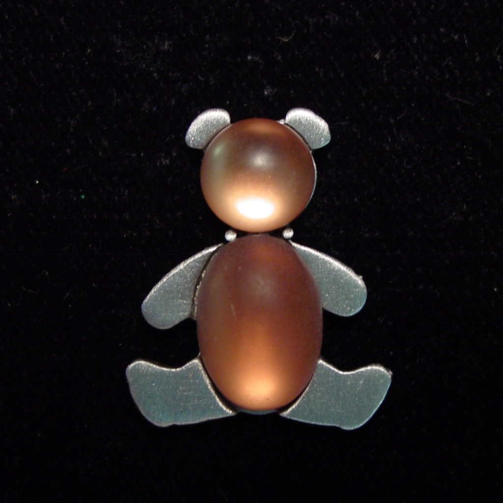 3/$12 ‘Rose Stoned Bear' Tack Pin